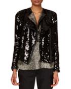 Zip-front Paillettes Jacket