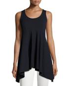 Handkerchief Hem Tank, Navy