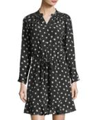 Long-sleeve Dandelion-print Dress