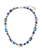 Single Strand Multicolor Crystal Necklace