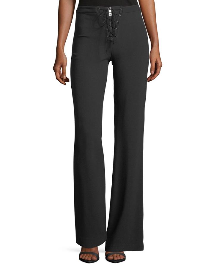 Lace-up Boot-cut Pants