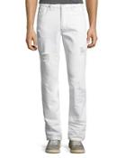 Sartor Slouchy Skinny Denim Jeans, White