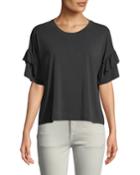 Ruffle-sleeved Tee