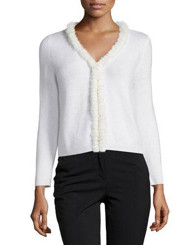 Mink Fur-trim Cashmere
