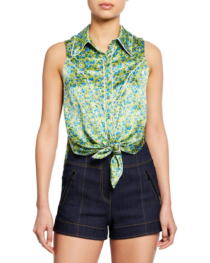 Leon Floral Tie-front