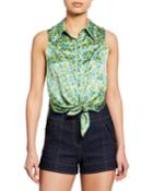 Leon Floral Tie-front