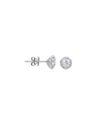 18k White Gold Diamond-halo