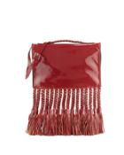 Braided Tassel Leather Clutch/shoulder Bag,