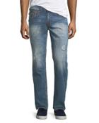 Big T Distressed Straight-leg Jeans