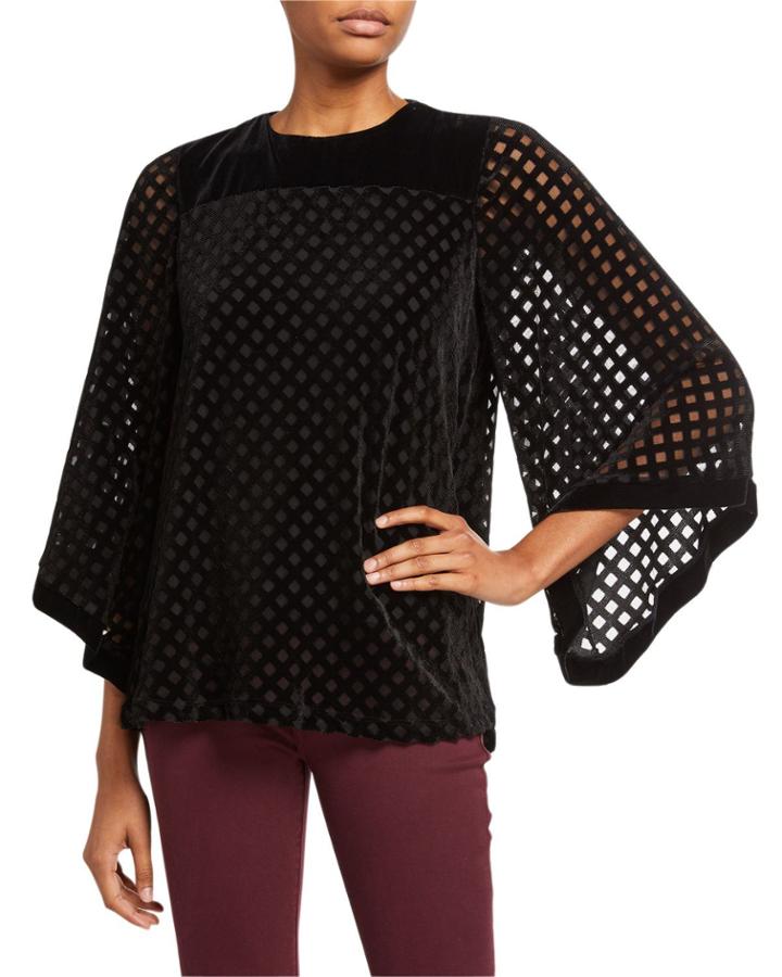 Burnout Velvet Tunic