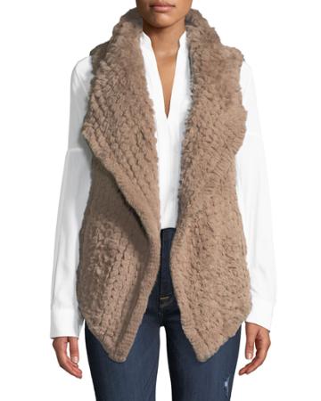 Faux-fur Shawl-collar Vest