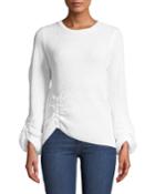 Ruched Balloon-sleeve