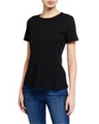 Seamed Short Sleeve Tee, Black