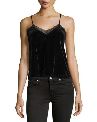 Velvet Lace-trim Camisole