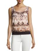 Leopard-print Sleeveless Top,
