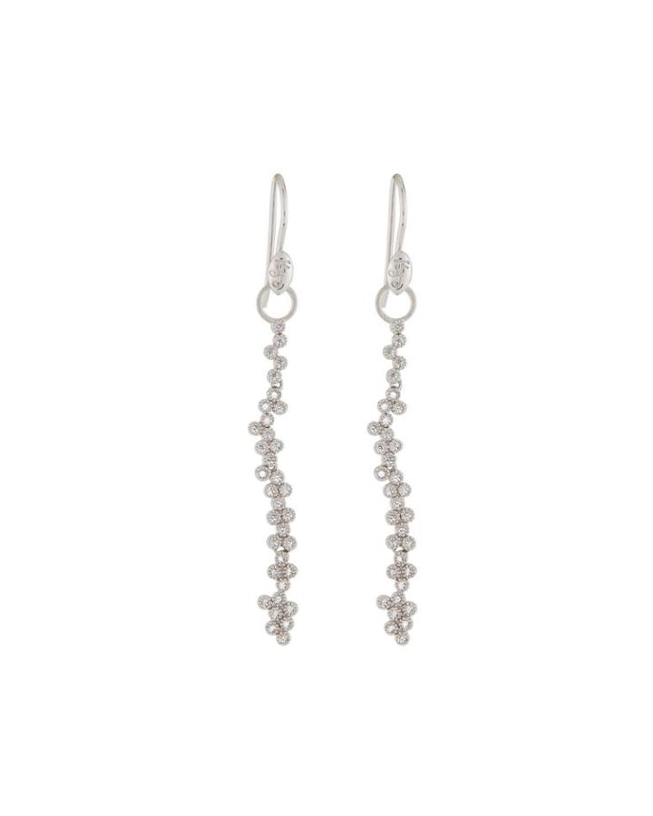 18k Provence Linear Diamond Drop Earrings
