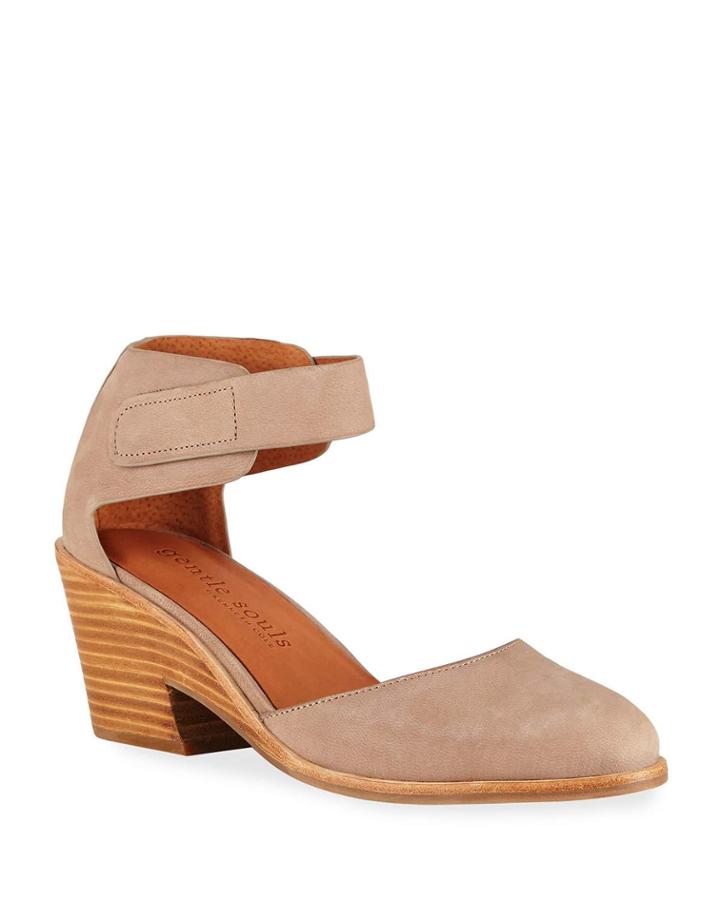 Blaise Nubuck Leather Wedge Pumps
