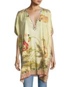 Spring Time Beaded-neck Poncho,