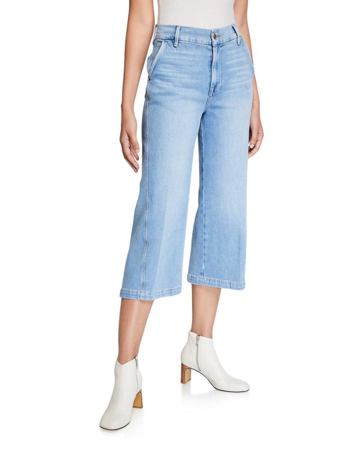 Twisted Seam Cropped Trousers