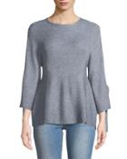 Tie Bell-sleeve Pullover
