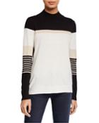 Colorblock Mock-neck