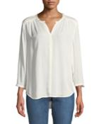 Frayed Edge Textured Blouse
