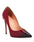 Cherly Pointed-toe Leather Pumps, Bordeaux
