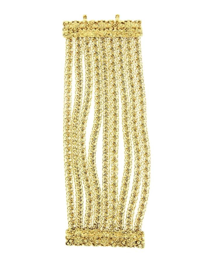 Golden Multi-row Chain Bracelet