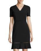 Ladder-stitch A-line Dress