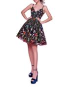 Fit-and-flare Floral-print Dress