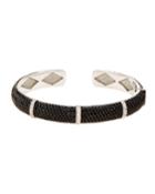 Jude Frances Sterling Spinel & Topaz Cuff Bangle Bracelet, Women's, Black