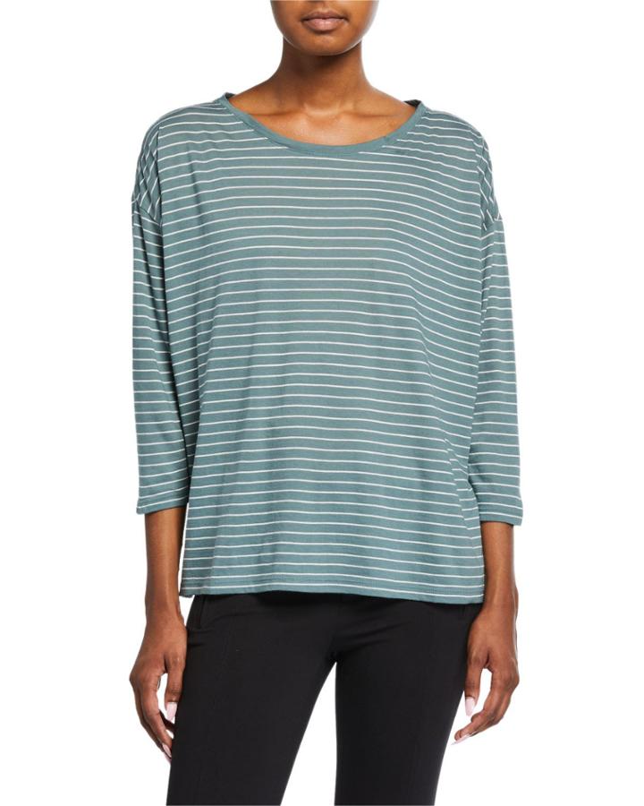 Pencil Stripe 3/4-sleeve T-shirt