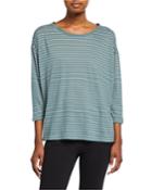 Pencil Stripe 3/4-sleeve T-shirt