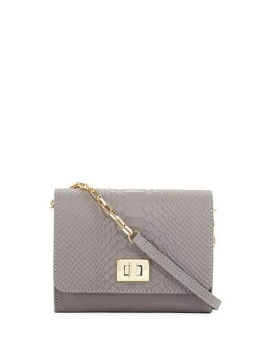 Catie Snake-embossed Crossbody Bag