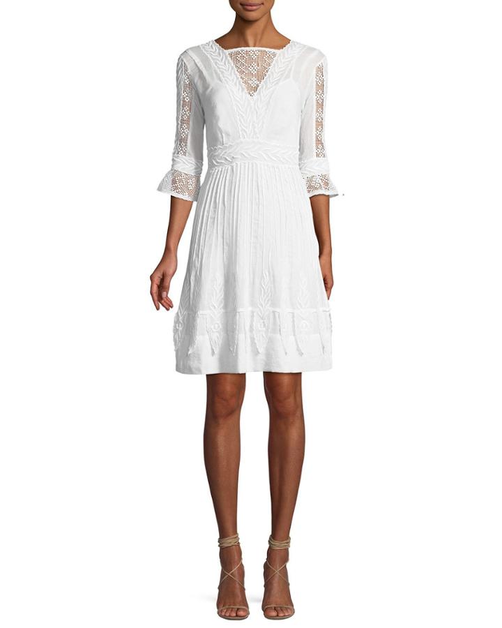 High-neck Edwardian-lace