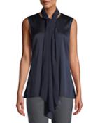 Tie-neck Satin
