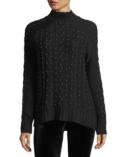 Beaded Mock-neck