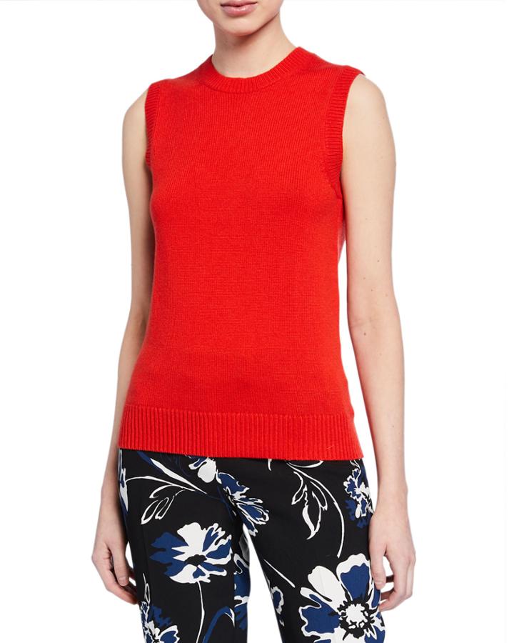 Cashmere Crew-neck Sleeveless
