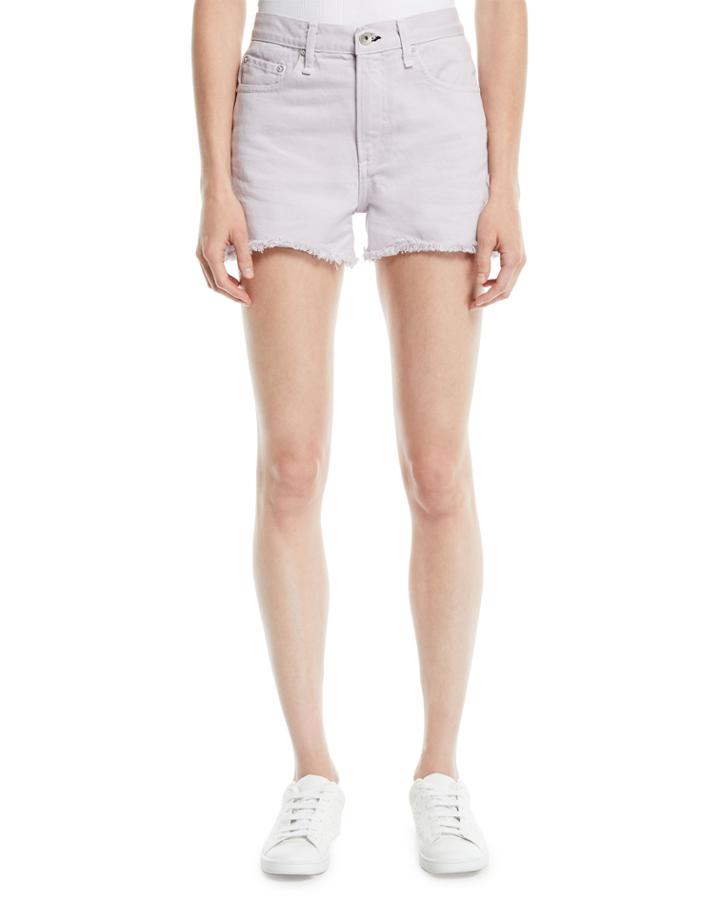 Frayed Mid-rise Cutoff