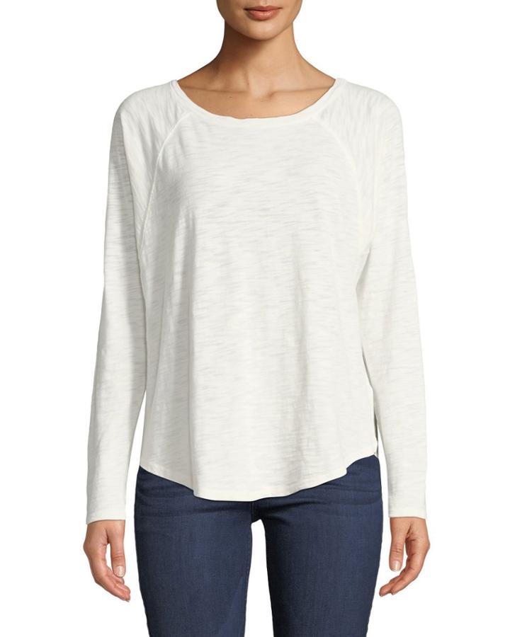 Easy Raglan-sleeve Boat-neck