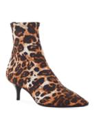 Leopard-print Neoprene Booties