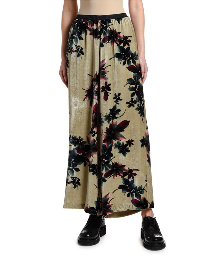 Velvet Full-leg Pants