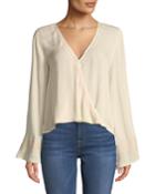 Asher Embroidered High-low Peasant Blouse