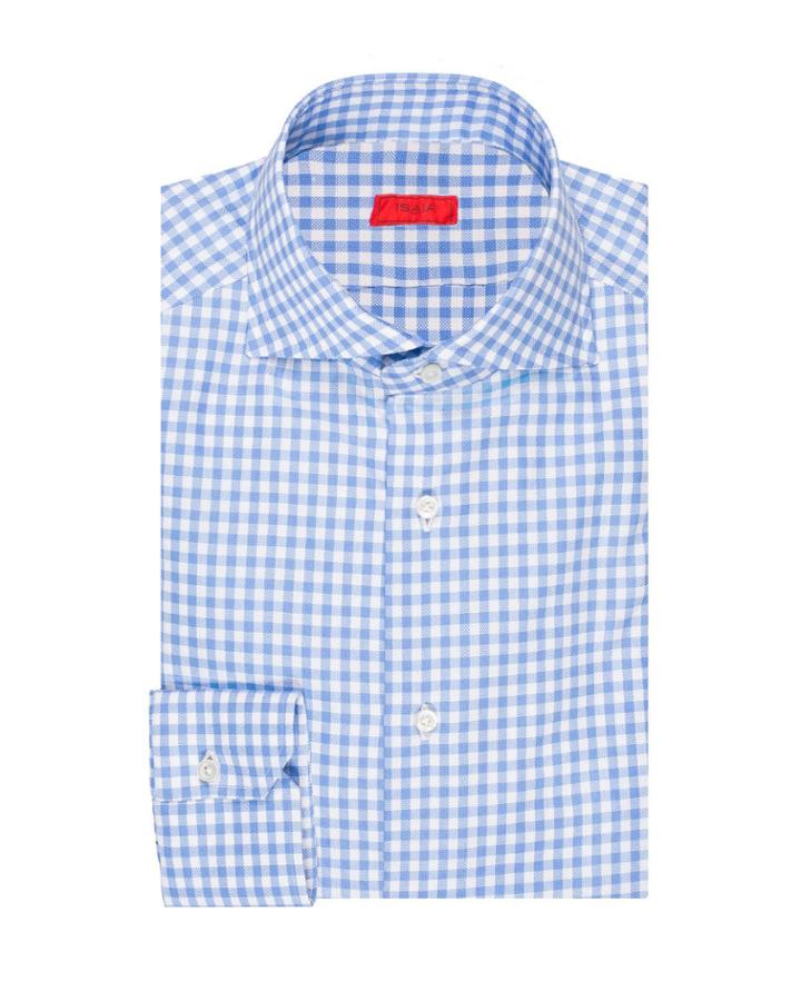 Men's Gingham Check Cotton Dress