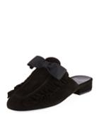 Planet Ruffle Suede Bow Flat