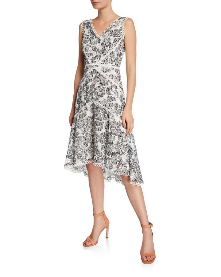 Gingham Lace Fit-&-flare