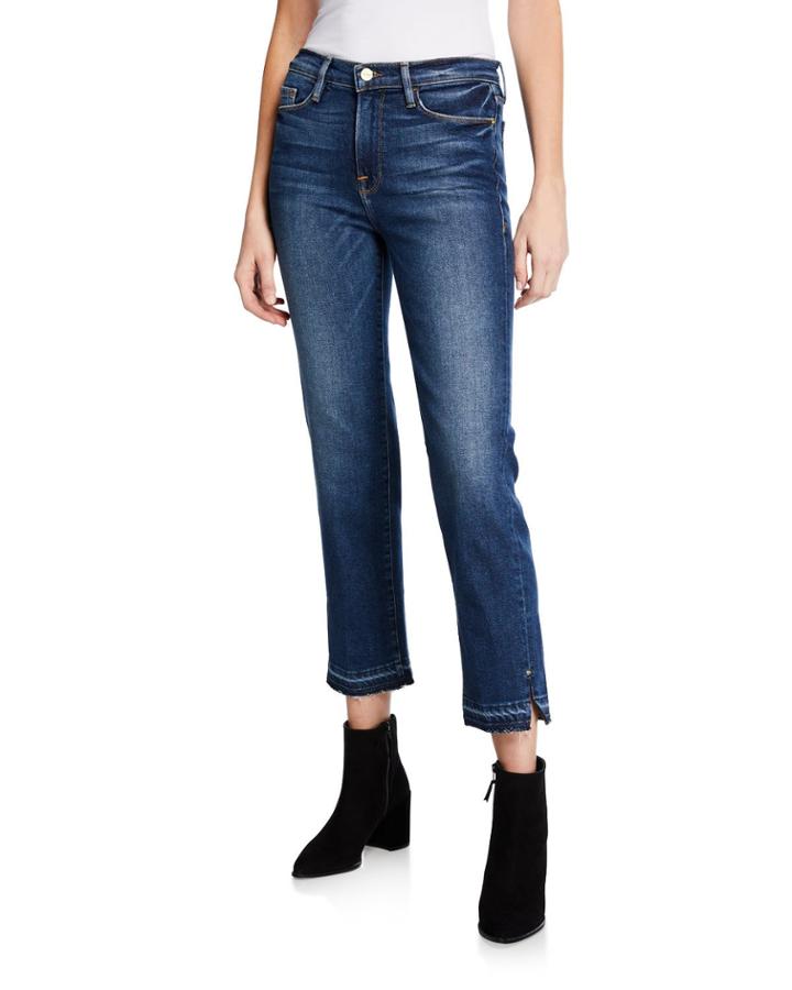 Le Nouveau Released-hem Straight-leg Jeans