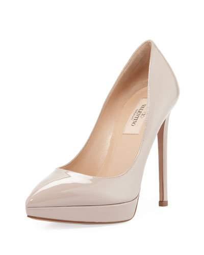 Patent Leather Platform Pump,