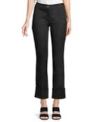 Mid-rise Straight-leg Cropped Jeans W/ Cuffs