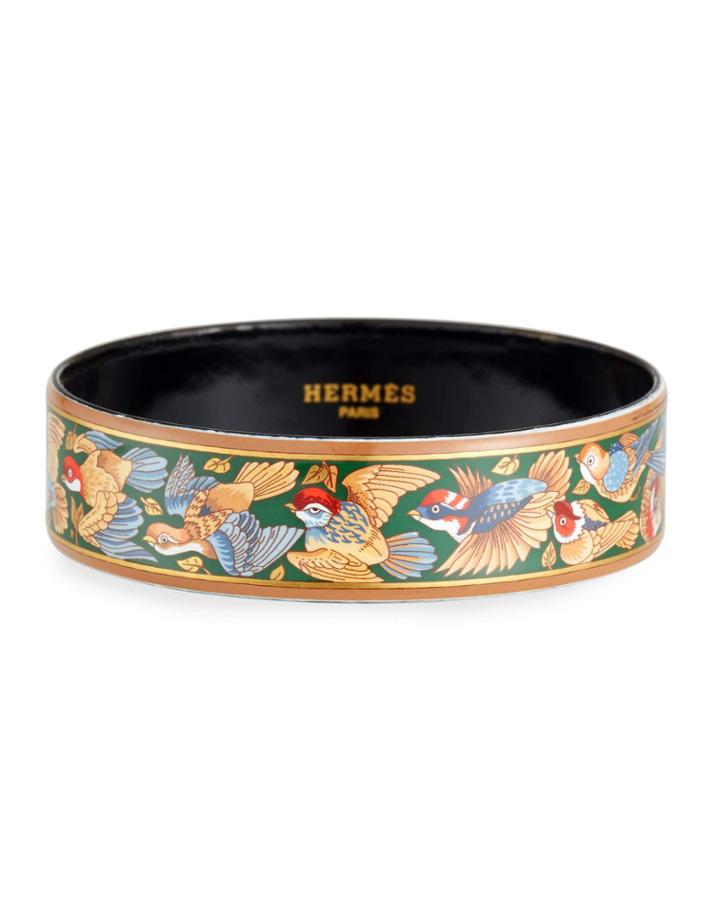 Estate Pheasant Bangle, Green